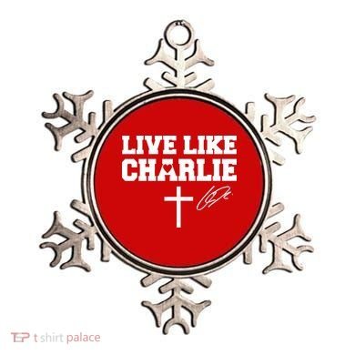 Live Like Charlie Kirk Cross Signature Ornament