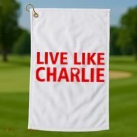 Live Like Charlie Kirk Love Support Golf Towel thumb 1