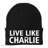 Live Like Charlie Kirk Support Tribute Love Beanie thumb 0