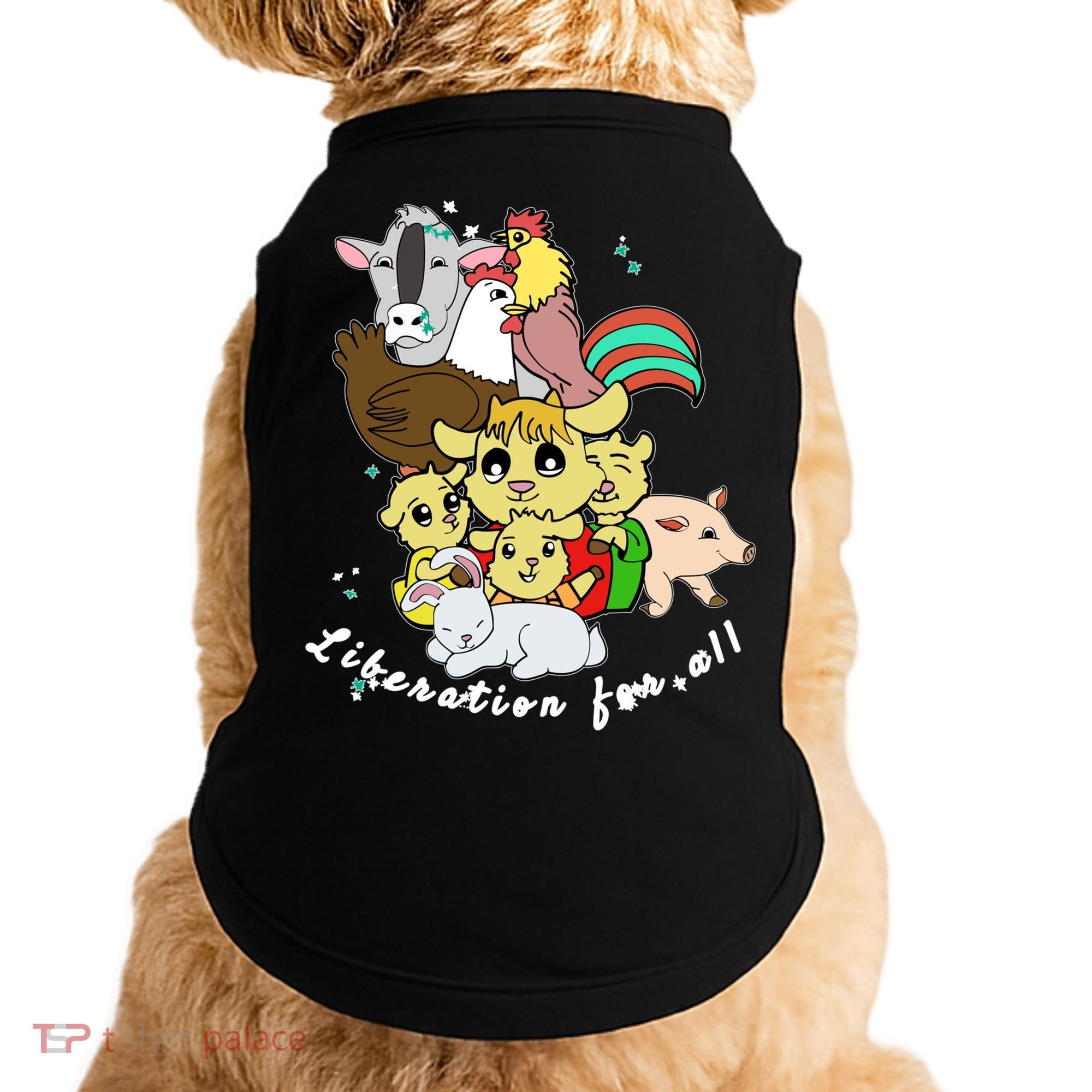 Liberation Ll Cute Farm Animals Vegan Vegetarian Love Gift Doggie Tank