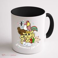 Liberation Ll Cute Farm Animals Vegan Vegetarian Love Gift Coffee Mug thumb 1