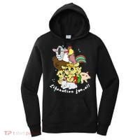 Liberation Ll Cute Farm Animals Vegan Vegetarian Love Gift Women's Hoodie thumb 0