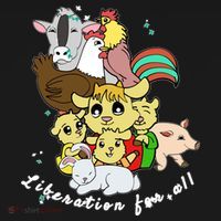 Liberation Ll Cute Farm Animals Vegan Vegetarian Love Gift Women's Hoodie thumb 2