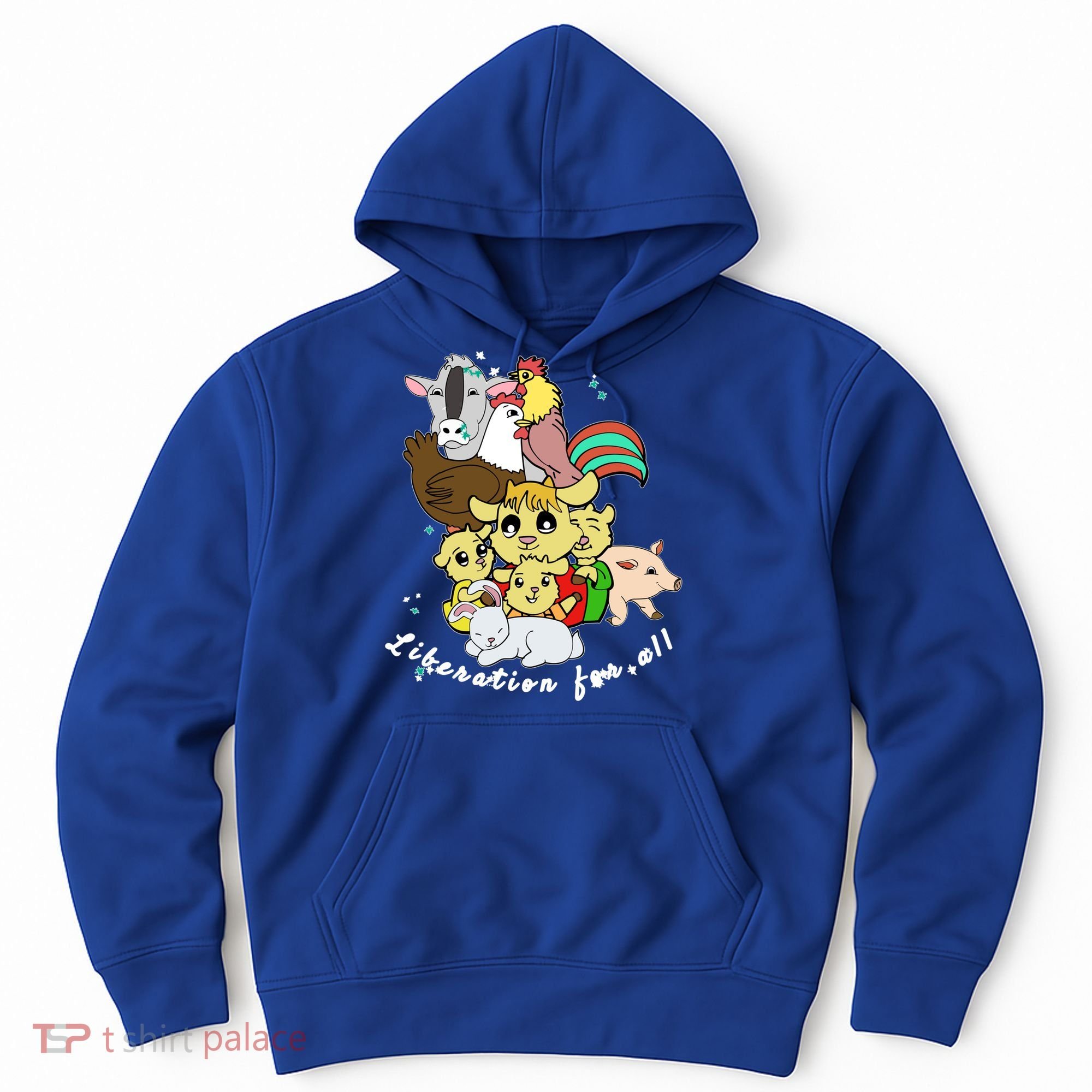 Liberation Ll Cute Farm Animals Vegan Vegetarian Love Gift Hoodie