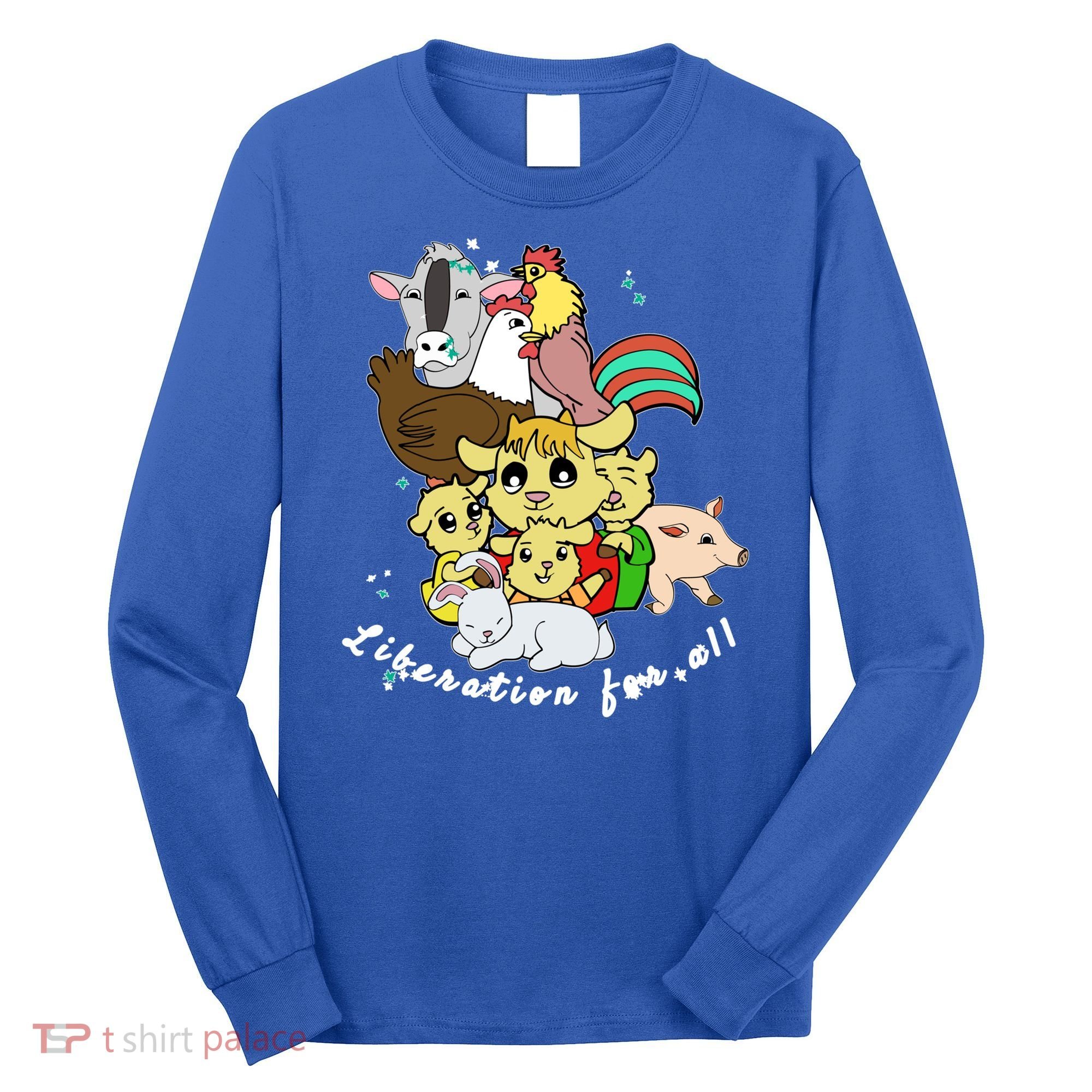 Liberation Ll Cute Farm Animals Vegan Vegetarian Love Gift Long Sleeve Shirt