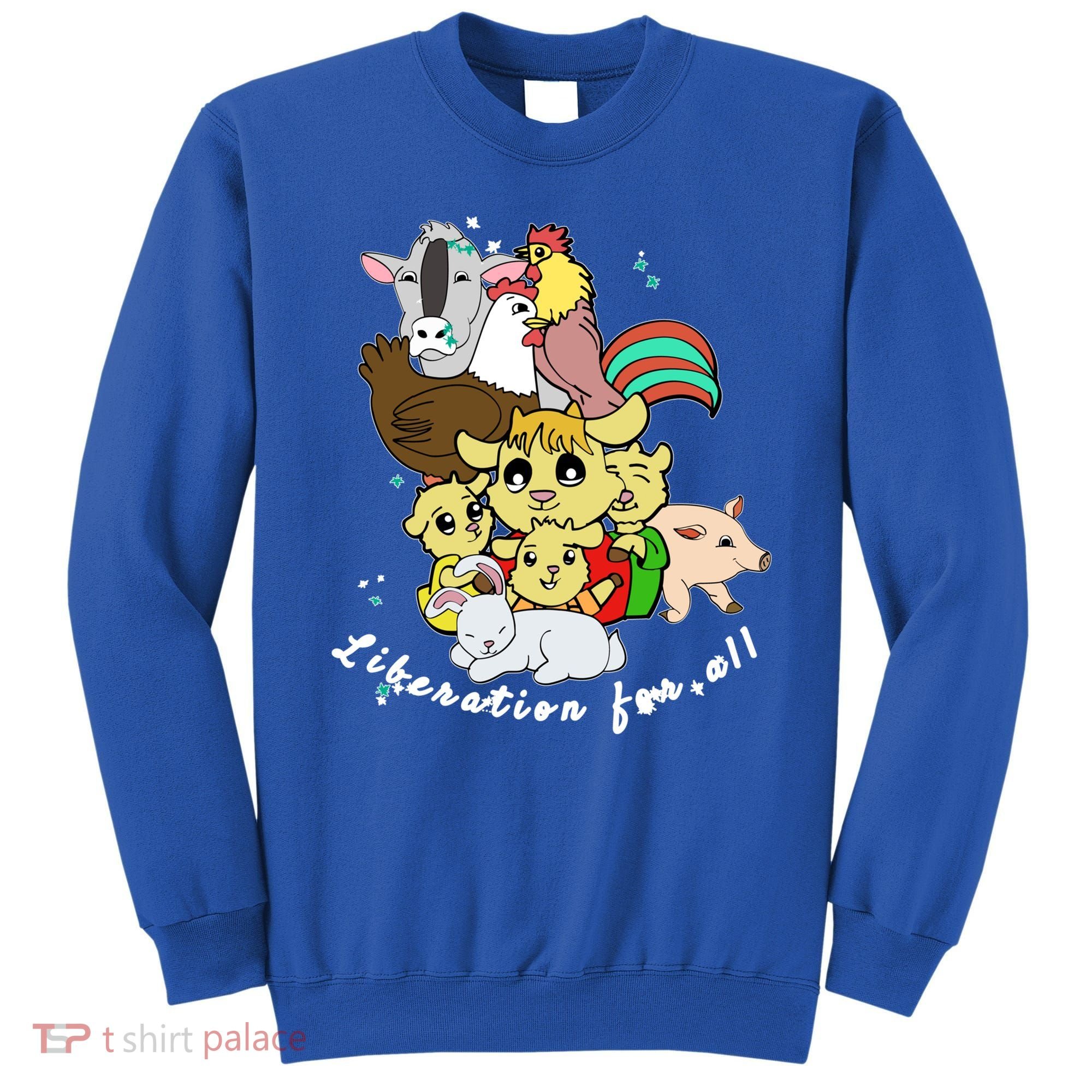 Liberation Ll Cute Farm Animals Vegan Vegetarian Love Gift Sweatshirt
