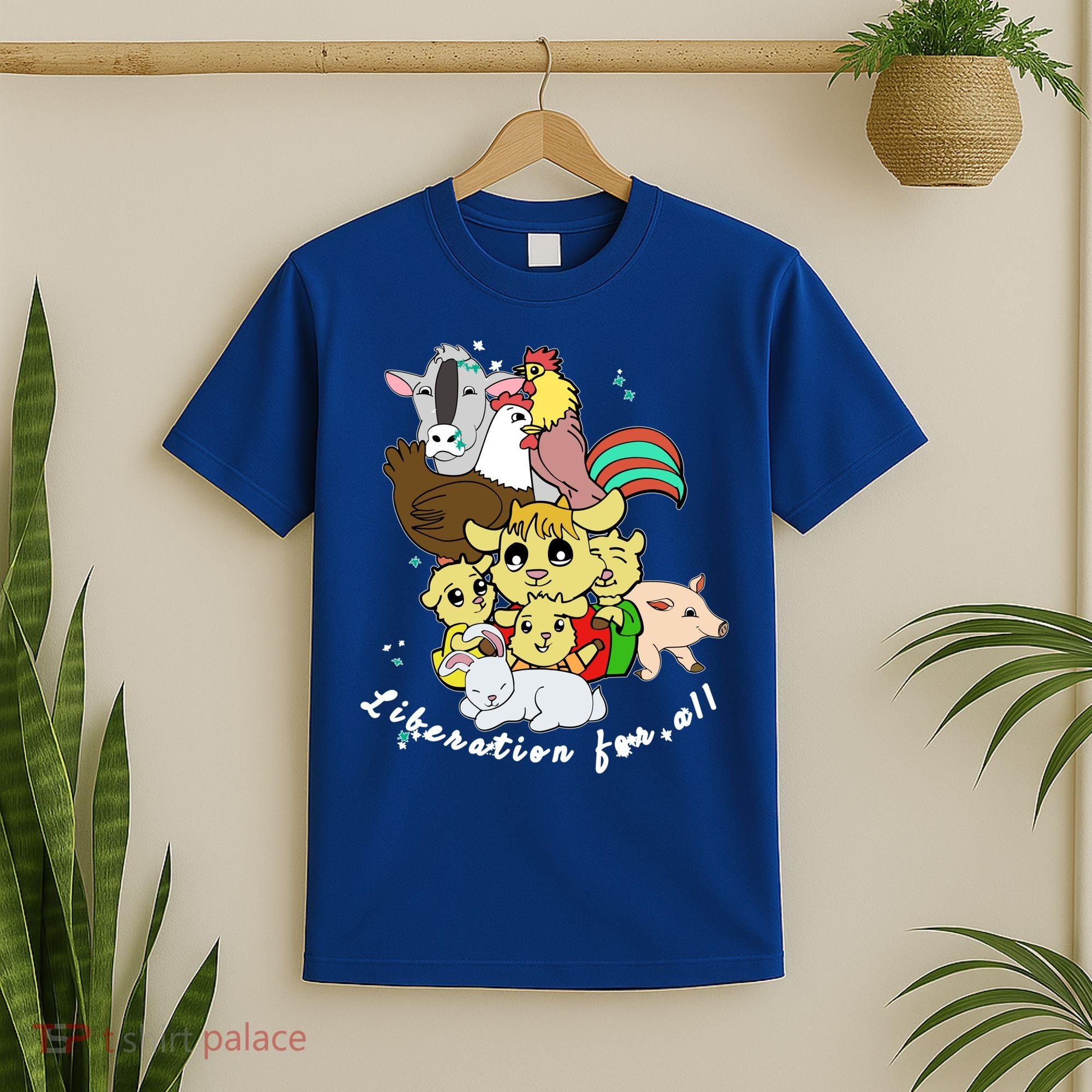 Liberation Ll Cute Farm Animals Vegan Vegetarian Love Gift T-Shirt