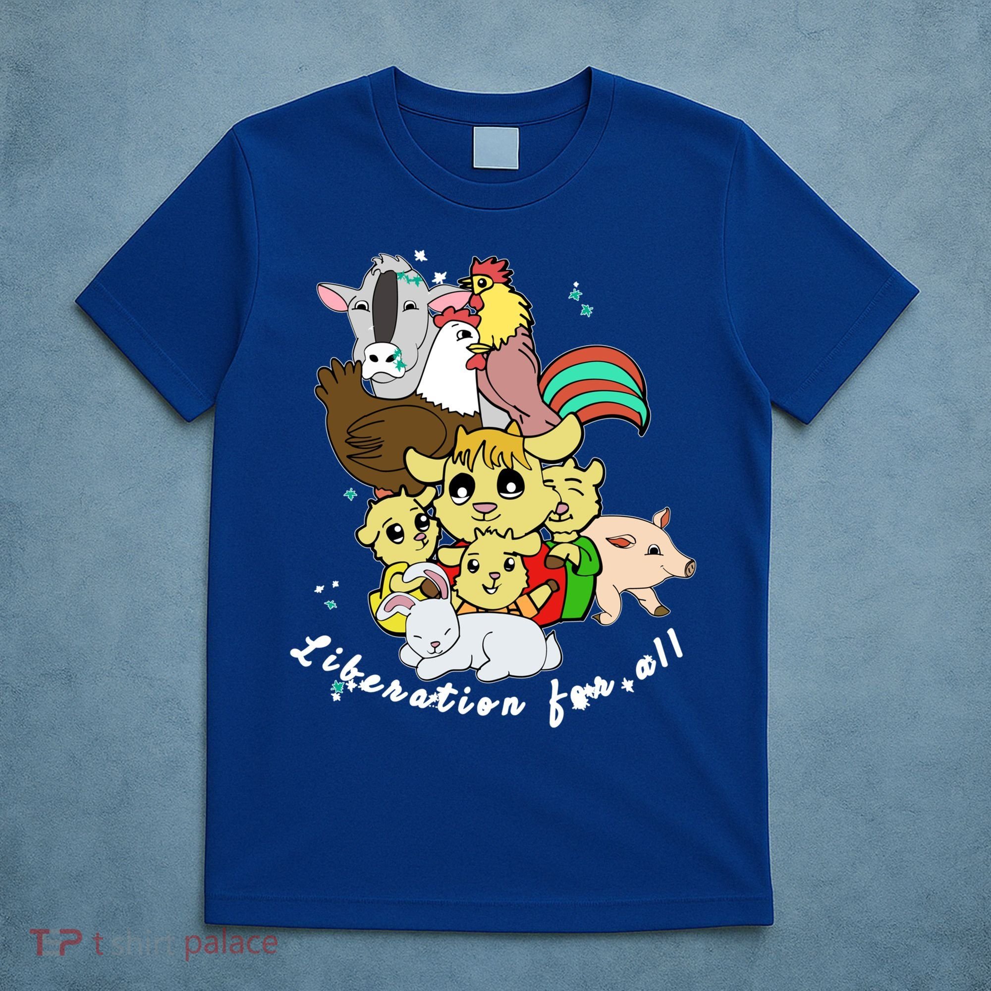 Liberation Ll Cute Farm Animals Vegan Vegetarian Love Gift T-Shirt