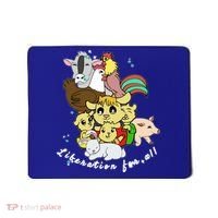 Liberation Ll Cute Farm Animals Vegan Vegetarian Love Gift Mousepad thumb 0