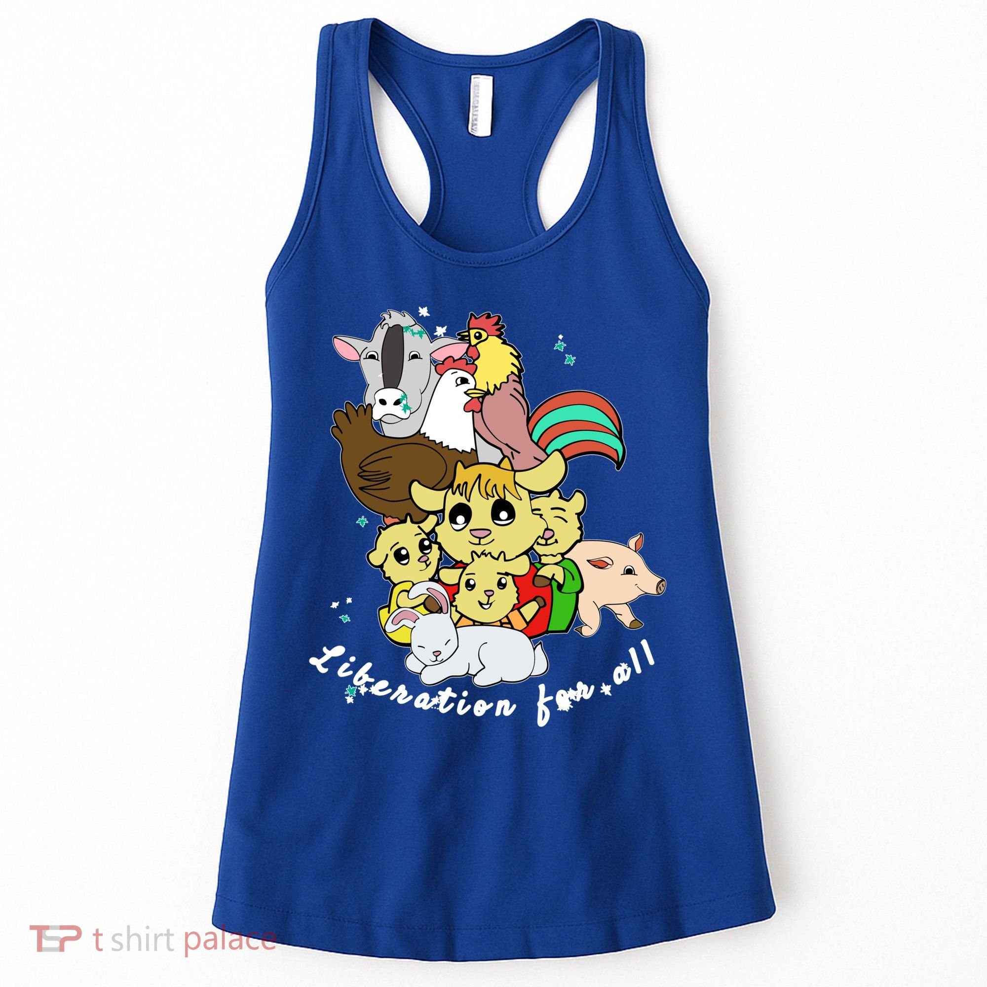 Liberation Ll Cute Farm Animals Vegan Vegetarian Love Gift Women's Tank Top