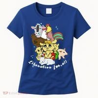 Liberation Ll Cute Farm Animals Vegan Vegetarian Love Gift Women's T-Shirt thumb 0