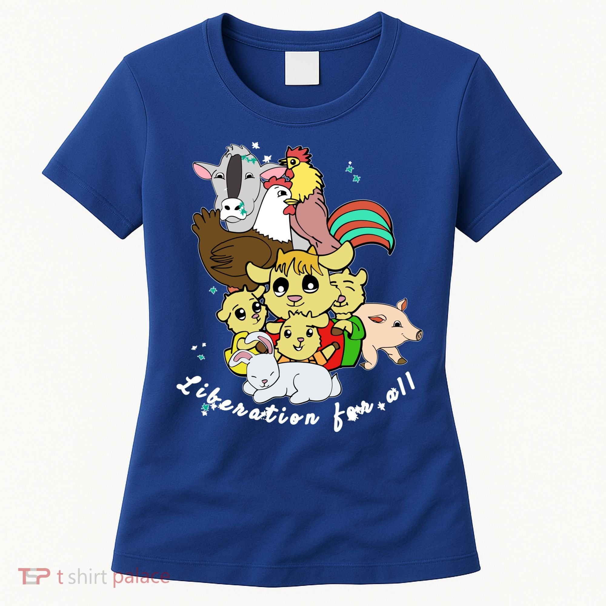 Liberation Ll Cute Farm Animals Vegan Vegetarian Love Gift Women's T-Shirt