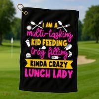Lunch Lady Cafeteria School Food Service Crew Kitchen Staff Golf Towel thumb 1