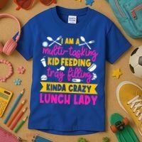 Lunch Lady Cafeteria School Food Service Crew Kitchen Staff Kids T-Shirt thumb 3