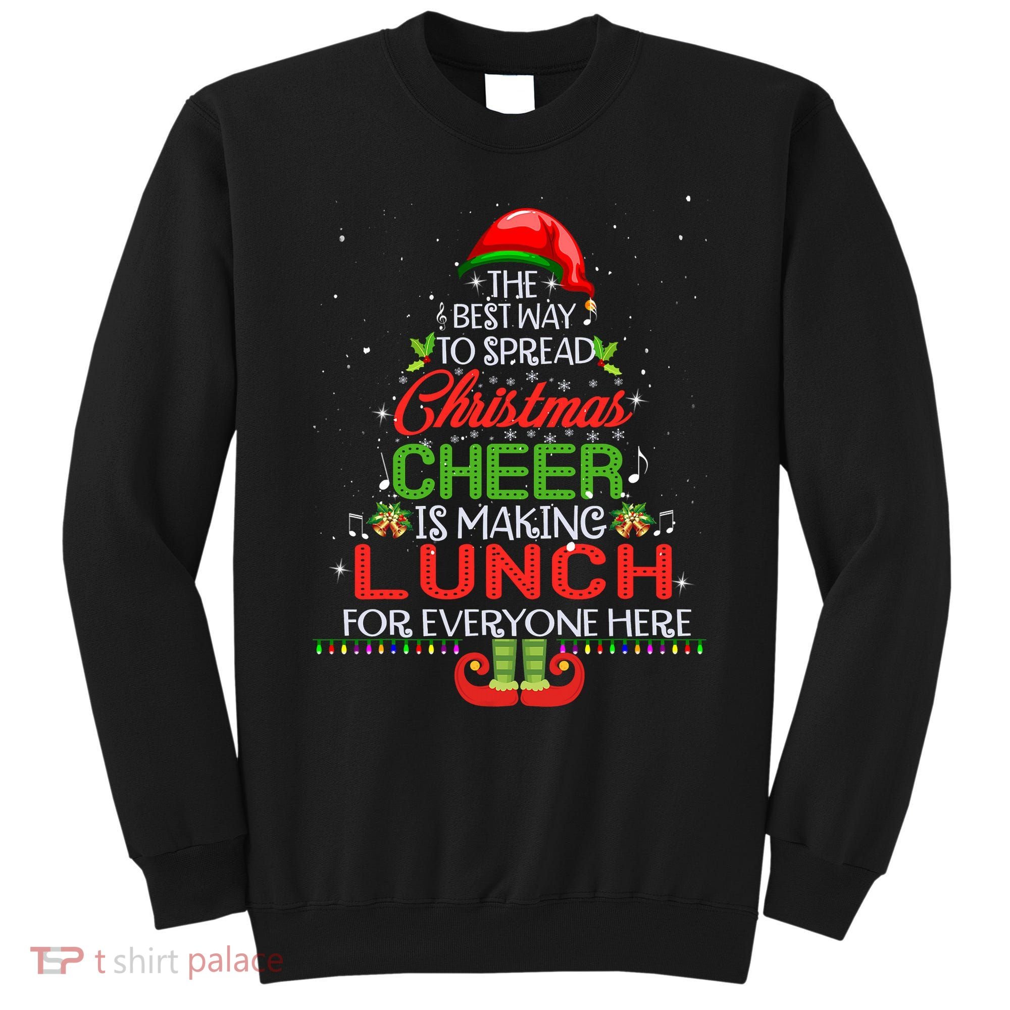 Lunch Lady Christmas Gift Elf Christmas Cheer Xmas Happy Sweatshirt