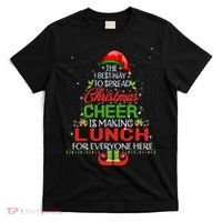 Lunch Lady Christmas Gift Elf Christmas Cheer Xmas Happy T-Shirt thumb 0