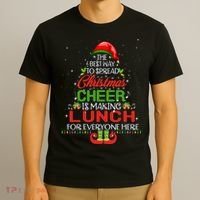 Lunch Lady Christmas Gift Elf Christmas Cheer Xmas Happy T-Shirt thumb 3