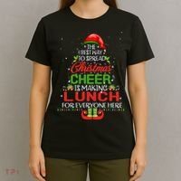 Lunch Lady Christmas Gift Elf Christmas Cheer Xmas Happy T-Shirt thumb 4