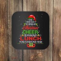 Lunch Lady Christmas Gift Elf Christmas Cheer Xmas Happy Coaster thumb 0