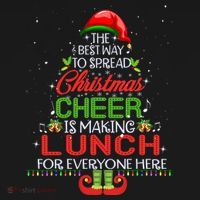 Lunch Lady Christmas Gift Elf Christmas Cheer Xmas Happy Women's Hoodie thumb 2