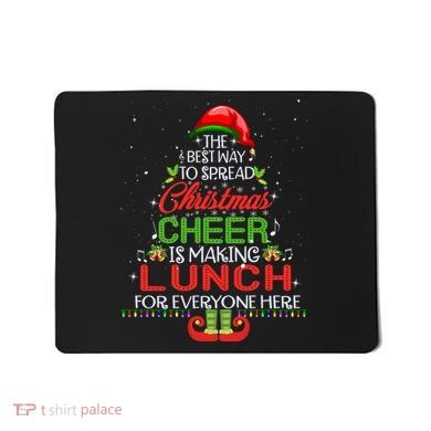 Lunch Lady Christmas Gift Elf Christmas Cheer Xmas Happy Mousepad