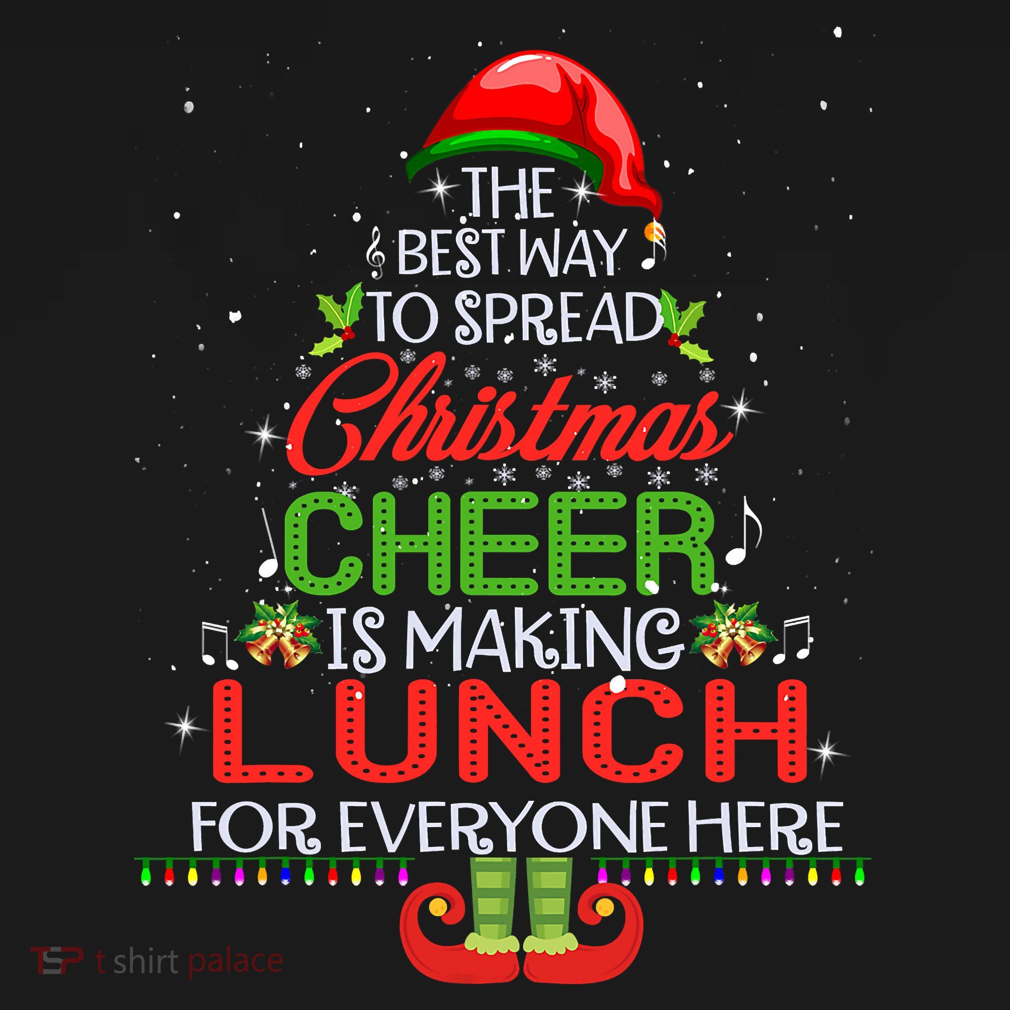 Lunch Lady Christmas Gift Elf Christmas Cheer Xmas Happy Women's Tank Top