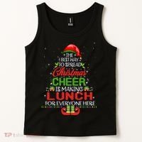 Lunch Lady Christmas Gift Elf Christmas Cheer Xmas Happy Tank Top thumb 2
