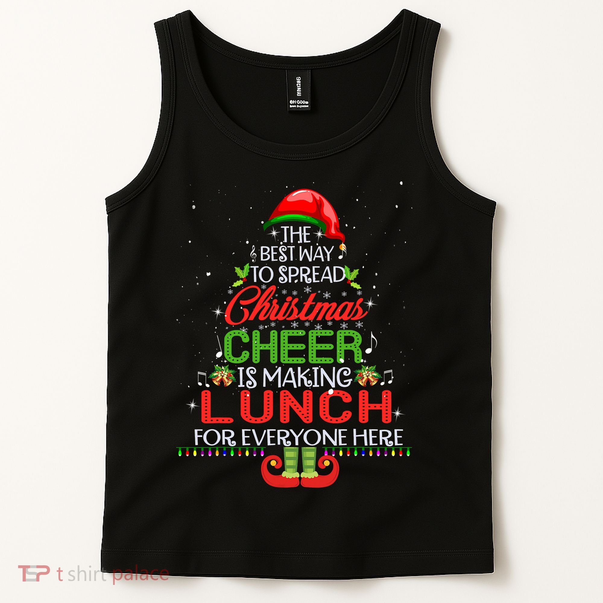 Lunch Lady Christmas Gift Elf Christmas Cheer Xmas Happy Tank Top