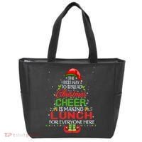Lunch Lady Christmas Gift Elf Christmas Cheer Xmas Happy Tote Bag thumb 0