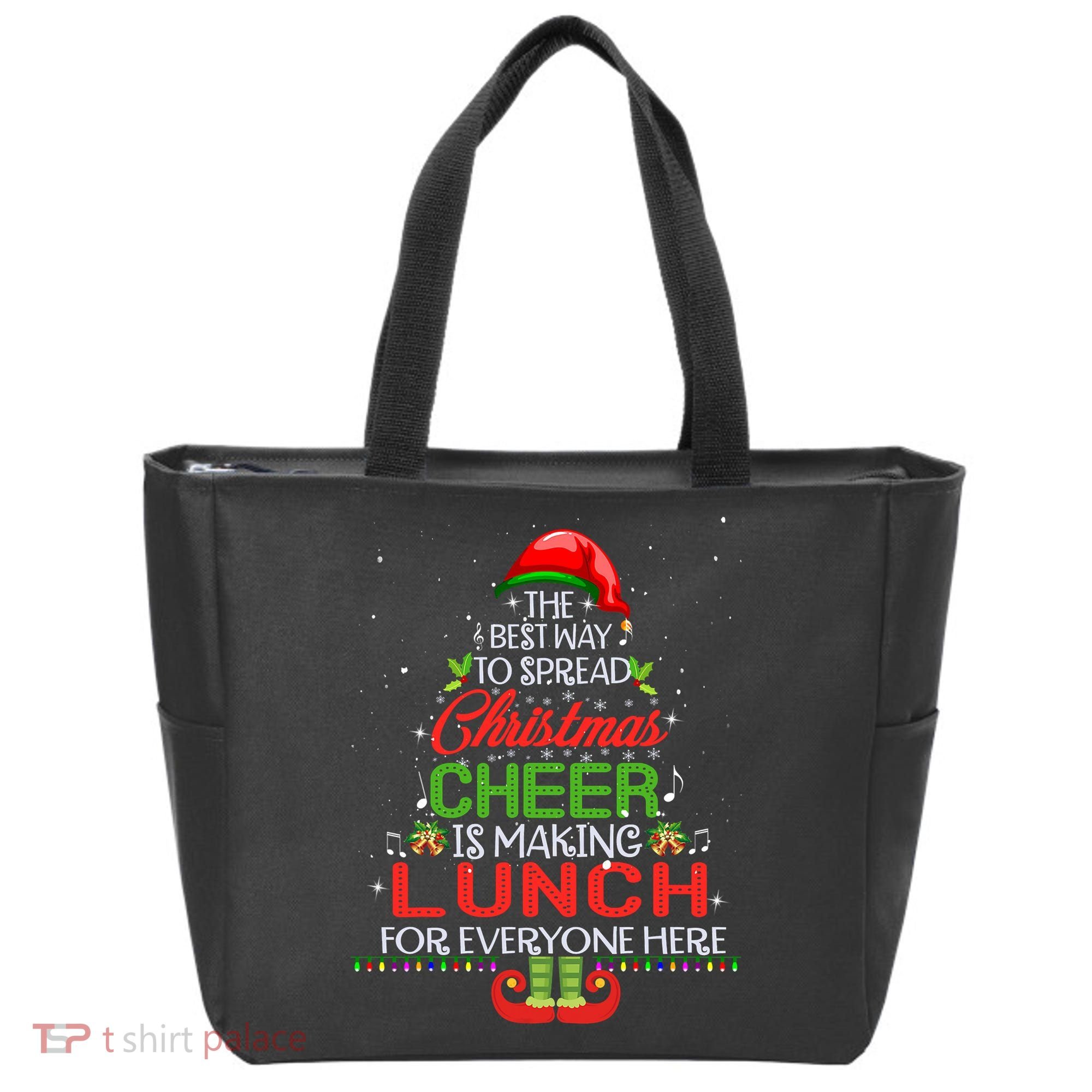 Lunch Lady Christmas Gift Elf Christmas Cheer Xmas Happy Tote Bag
