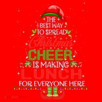 Lunch Lady Christmas Gift Elf Christmas Cheer Xmas Happy Santa Hat thumb 1