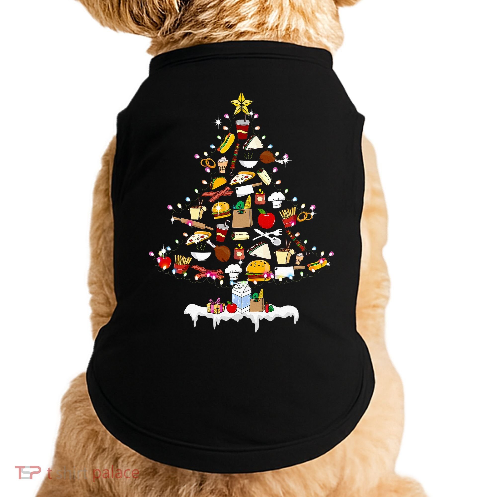 Lunch Lady Christmas Tree Merry Christmas Cafeteria Crew Doggie Tank