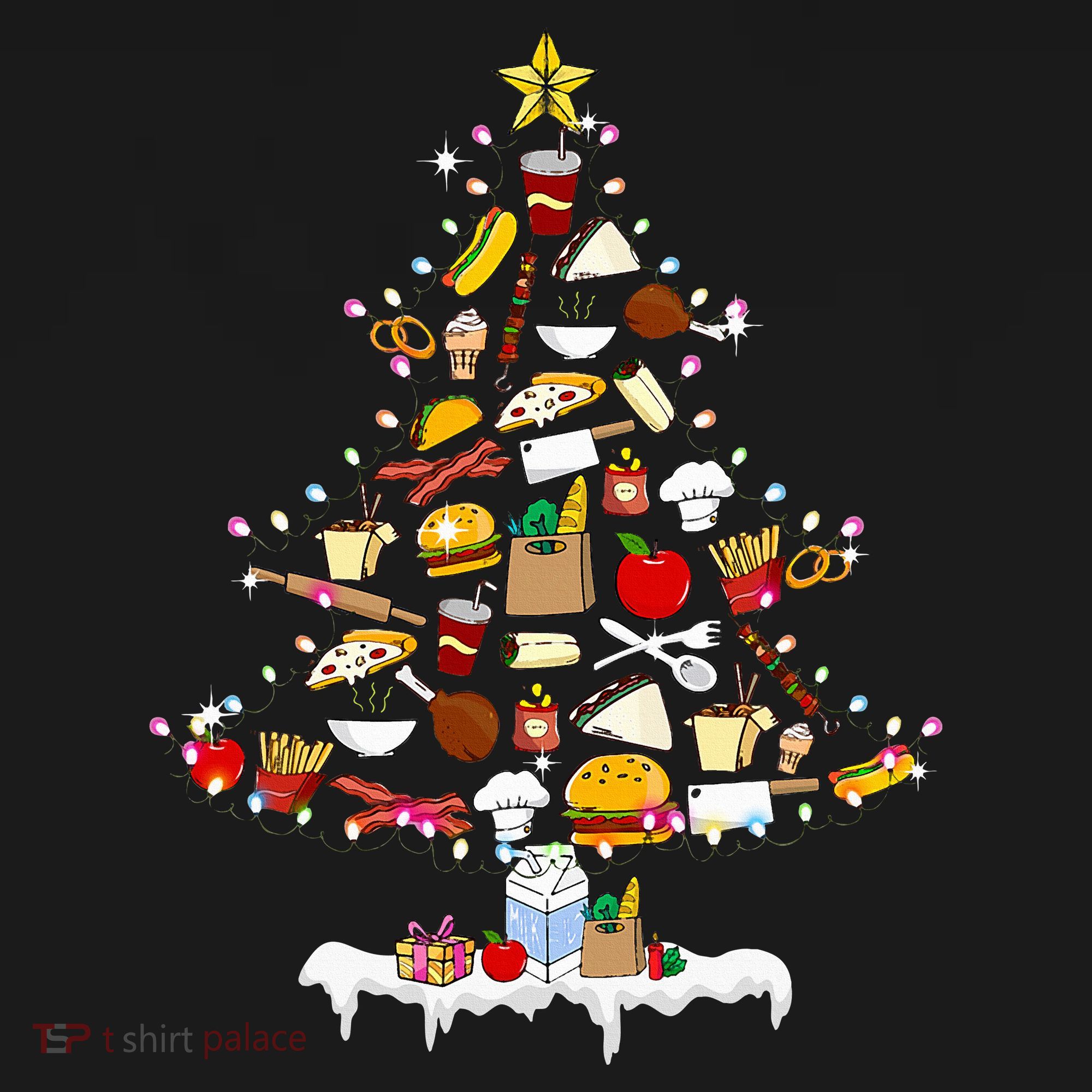 Lunch Lady Christmas Tree Merry Christmas Cafeteria Crew Doggie Tank