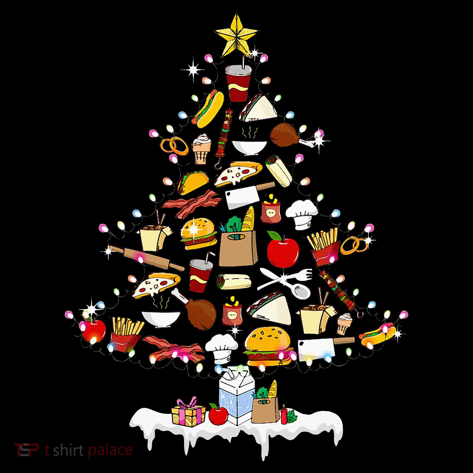 Lunch Lady Christmas Tree Merry Christmas Cafeteria Crew Women's Tank Top