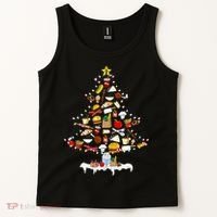 Lunch Lady Christmas Tree Merry Christmas Cafeteria Crew Tank Top thumb 2