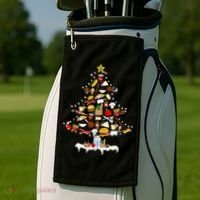 Lunch Lady Christmas Tree Merry Christmas Cafeteria Crew Golf Towel thumb 2
