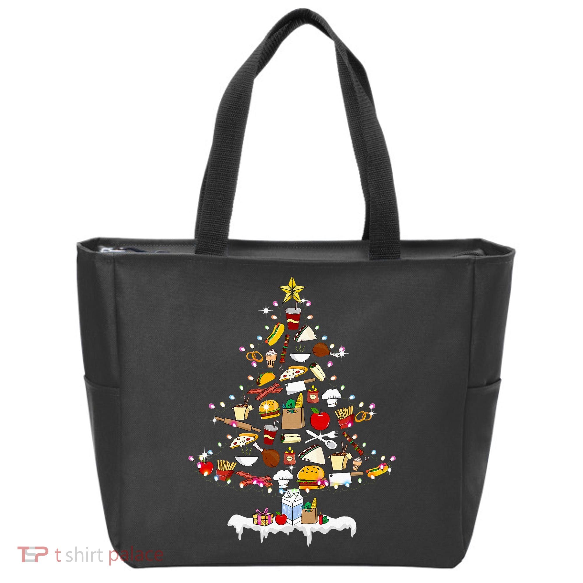 Lunch Lady Christmas Tree Merry Christmas Cafeteria Crew Tote Bag