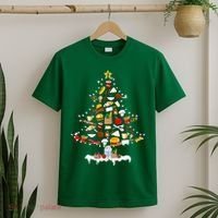 Lunch Lady Christmas Tree Merry Christmas Cafeteria Crew T-Shirt thumb 2