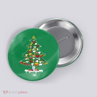 Lunch Lady Christmas Tree Merry Christmas Cafeteria Crew Button