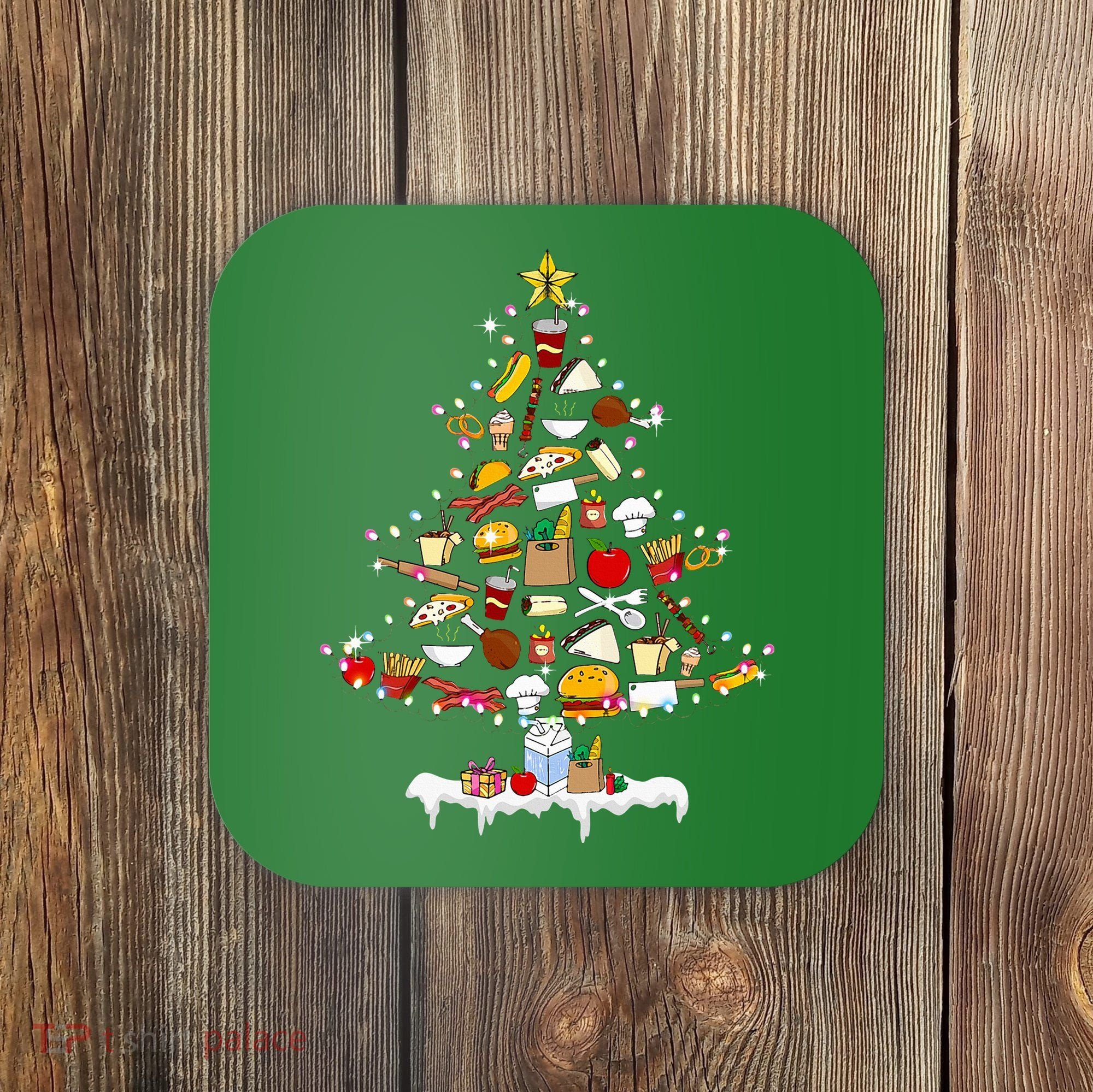 Lunch Lady Christmas Tree Merry Christmas Cafeteria Crew Coaster