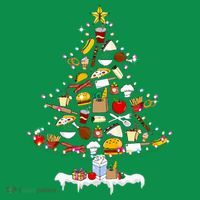Lunch Lady Christmas Tree Merry Christmas Cafeteria Crew Mousepad thumb 1