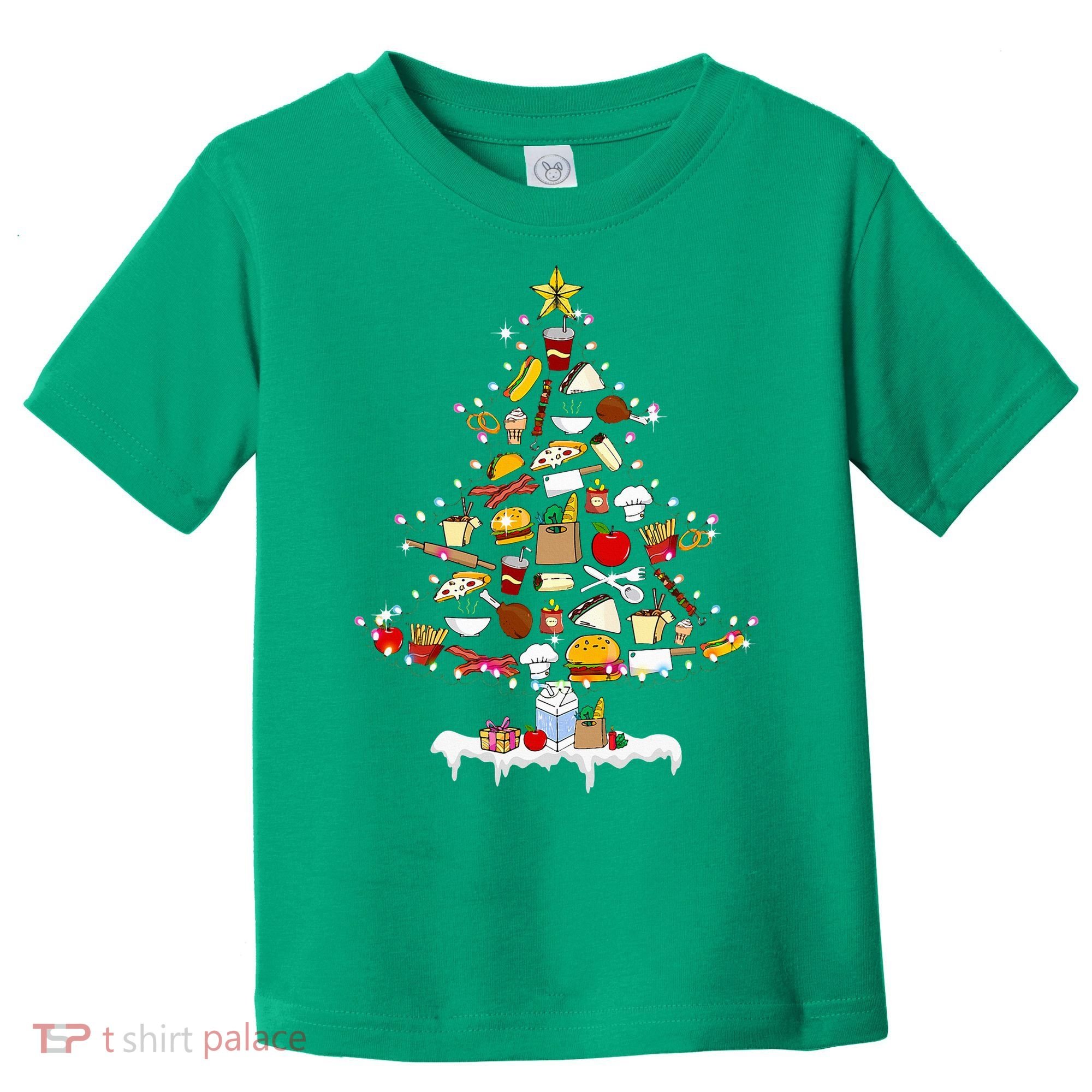 Lunch Lady Christmas Tree Merry Christmas Cafeteria Crew Toddler T-Shirt