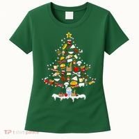 Lunch Lady Christmas Tree Merry Christmas Cafeteria Crew Women's T-Shirt thumb 0