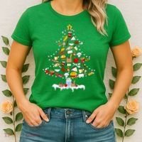 Lunch Lady Christmas Tree Merry Christmas Cafeteria Crew Women's T-Shirt thumb 2