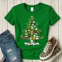 Lunch Lady Christmas Tree Merry Christmas Cafeteria Crew Women's T-Shirt thumb 3