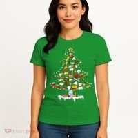 Lunch Lady Christmas Tree Merry Christmas Cafeteria Crew Women's T-Shirt thumb 4