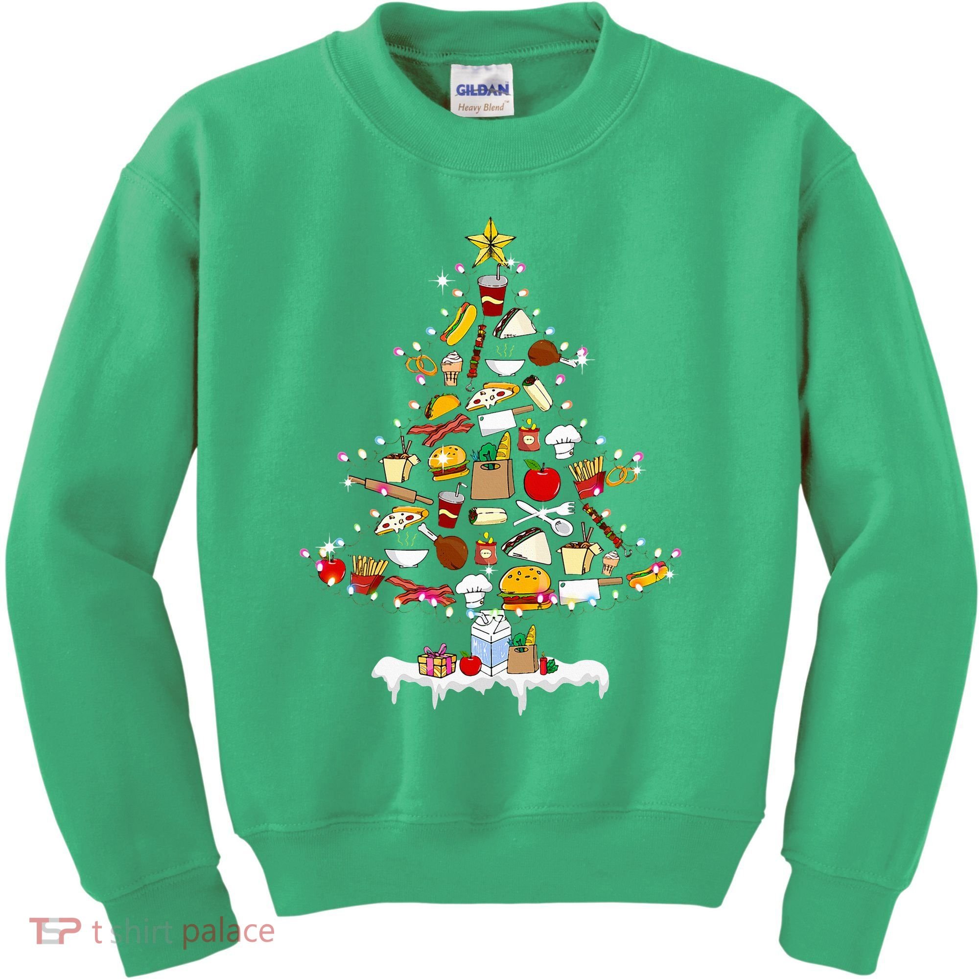 Lunch Lady Christmas Tree Merry Christmas Cafeteria Crew Kids Sweatshirt
