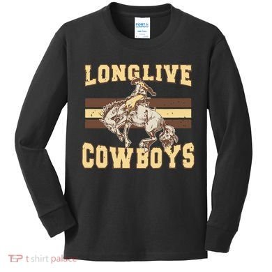 Long Live Cowboys Western Kids Long Sleeve Shirt