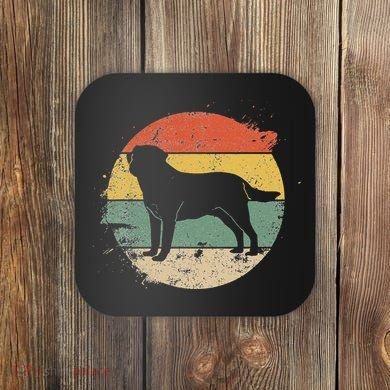 Labrador Lab Dog Yellow Black Labrador Retriever Coaster
