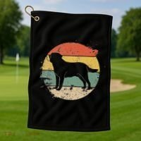 Labrador Lab Dog Yellow Black Labrador Retriever Golf Towel thumb 1